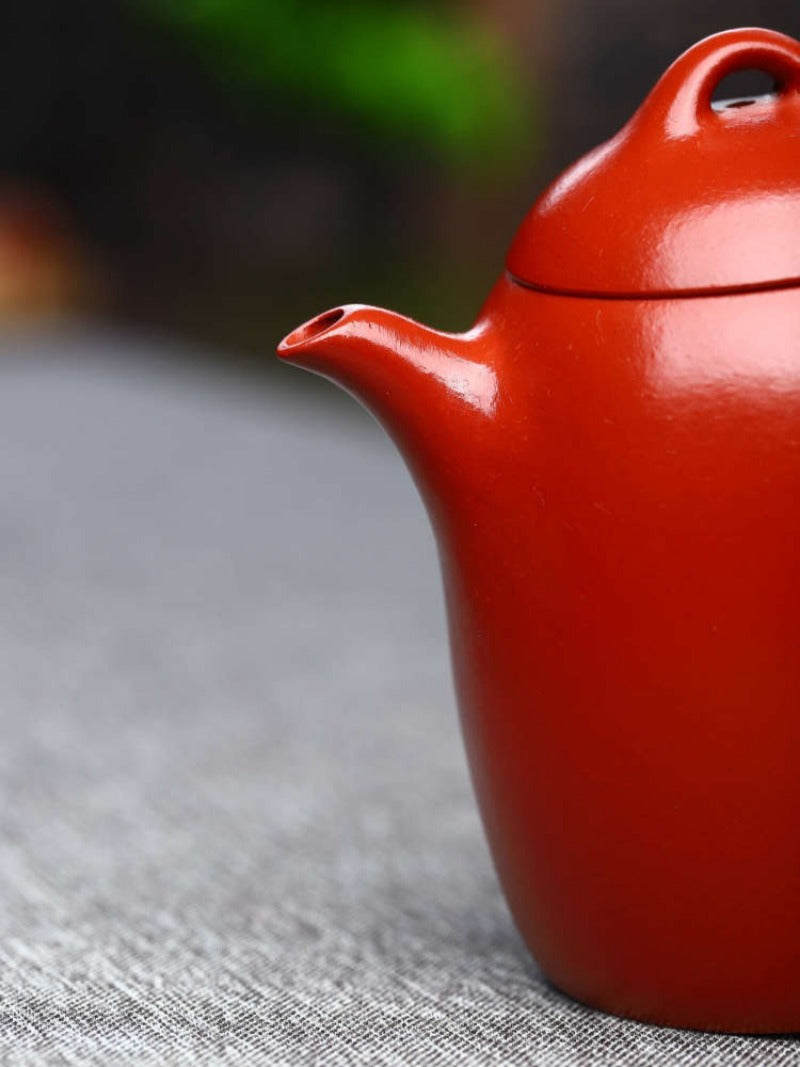 全手工宜兴紫砂茶壶 [秦权壶] (大红袍 - 180ml)