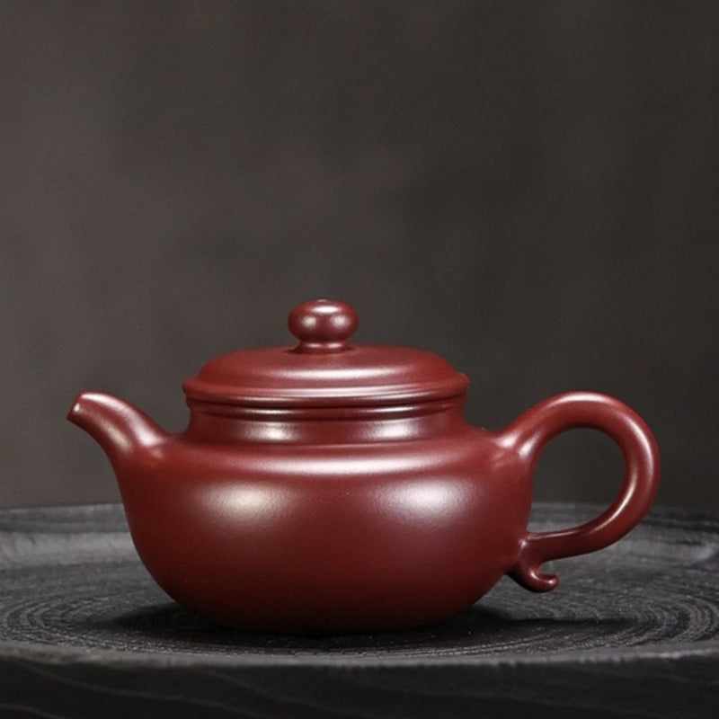 Théière Yixing Zisha entièrement faite à la main [Pot Fanggu] (Long Xue Sha - 160ml)
