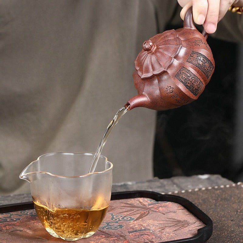 全手工宜兴紫砂茶壶 [养心仿古] (黑墩头 - 230ml)