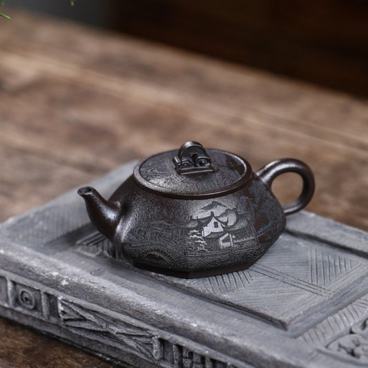 Yixing Zisha Teapot [Qiao Piao] (Shi Huang - 340ml)