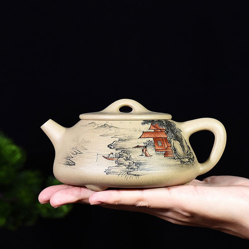 Full Handmade Yixing Zisha Teapot [Color Painted Jingzhou Shi Piao] (Duan Ni - 300ml) - YIQIN TEA HOUSE | yiqinteahouse.com | 200-300ml, full handmade zisha teapot, teapot, teaware