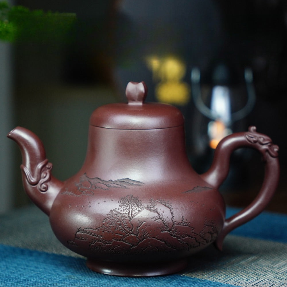 全手工宜兴紫砂茶壶 [饮炉壶] (底槽清 - 510ml)
