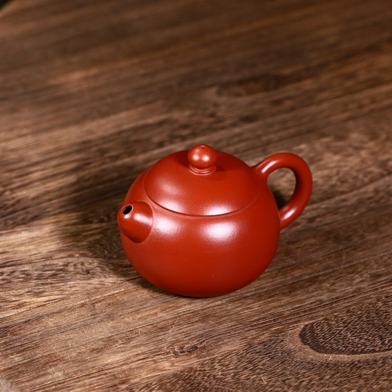 Exquisite Yixing Zisha Teekanne [Mini Xishi Pot] (Dahongpao / Zi Zhu Ni - 130ml)