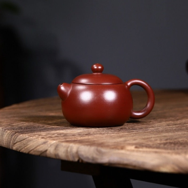 Exquisite Yixing Zisha Teekanne [Mini Xishi Pot] (Dahongpao / Zi Zhu Ni - 130ml)