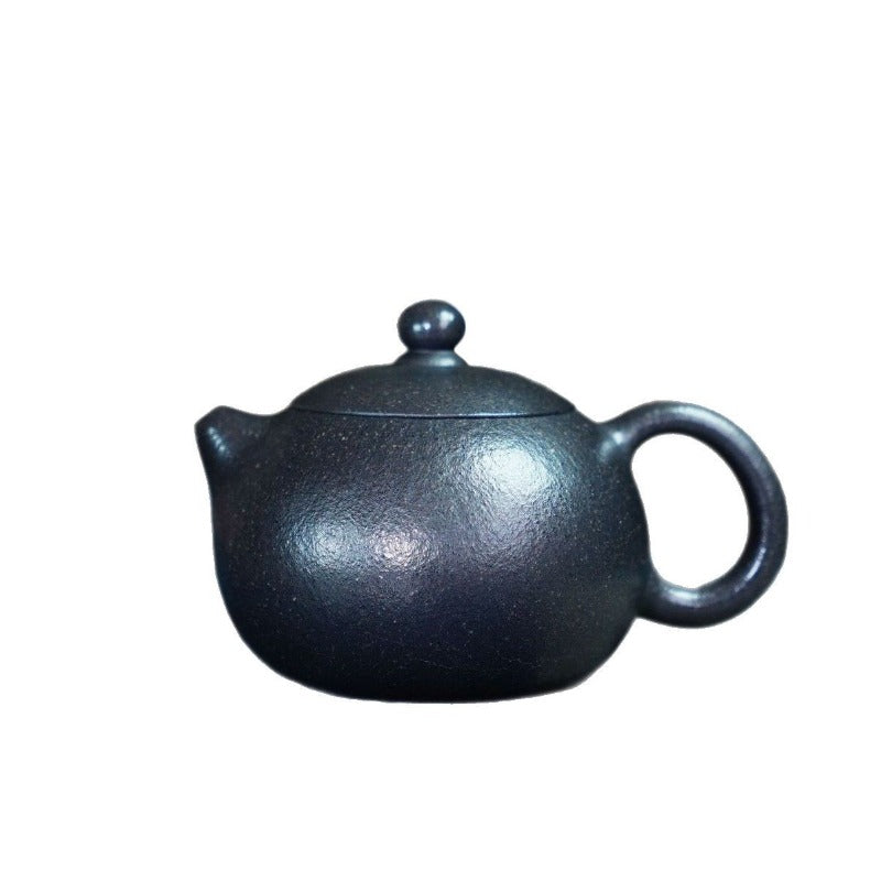 Teiera Yixing Zisha completamente fatta a mano [Xishi Pot] (Zhuni ridotto - 240 ml)