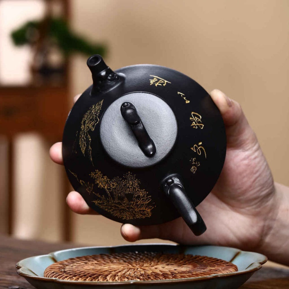 Full Handmade Yixing Zisha Teapot [Long Piao Pot] (Shi Huang - 200ml) - YIQIN TEA HOUSE | yiqinteahouse.com | 200-300ml, full handmade zisha teapot, teapot, teaware