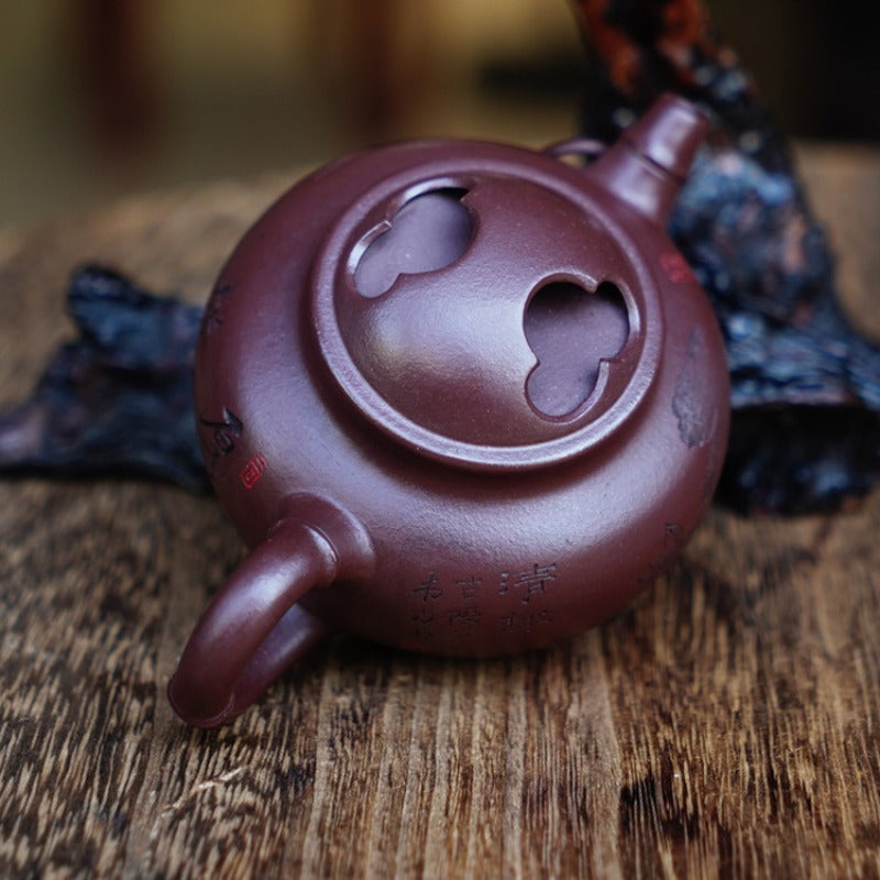 Full Handmade Yixing Zisha Teapot [Niu Gai Pot] (Zi Ni - 170ml)