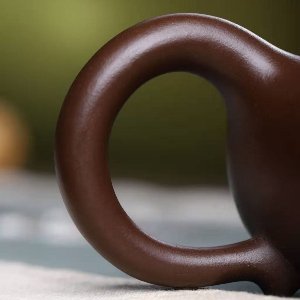 Full Handmade Yixing Zisha Teapot [Fanggu Pot] (Zi Ni - 310ml)