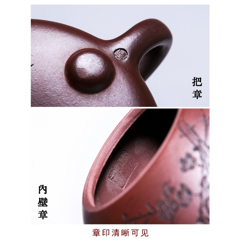 Full Handmade Yixing Zisha Teapot [Nafu Shi Piao] (Shi Hong - 340ml) - YIQIN TEA HOUSE | yiqinteahouse.com | >300ml, full handmade zisha teapot, teapot, teaware