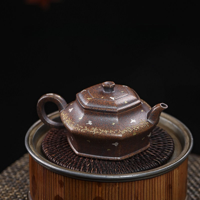 Full Handmade Yixing Zisha Teapot [Liufang Xu Bian] (Firewood Fired Duan Ni - 150ml)