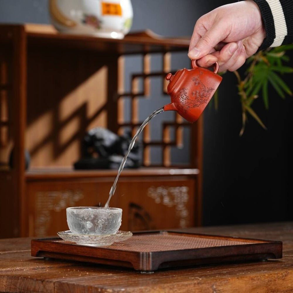 Full Handmade Yixing Zisha Teapot [Tan Ran Pot] (Zhu Ni - 150ml)