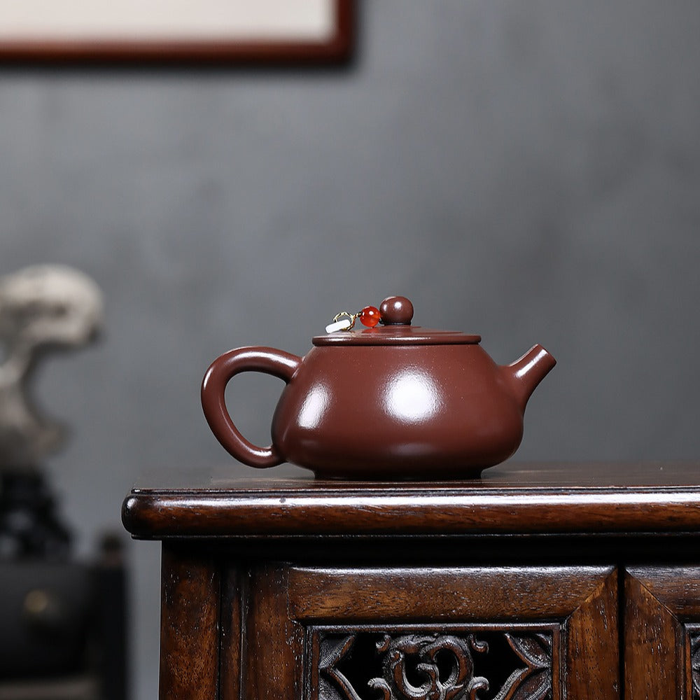Théière Yixing Zisha [Ping Gai Shi Piao] (Zi Zhu Ni - 250 ml)