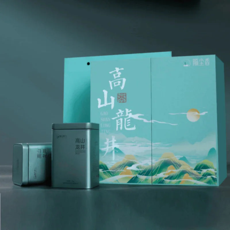 Set Hadiah Tin Teh Hijau [Long Jing] Kelas S Awal Musim Bunga Zhejiang Shaoxing 250g