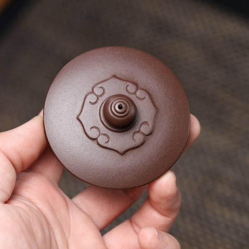 全手工宜兴紫砂茶壶 [雅竹壶] (紫泥 - 300ml)