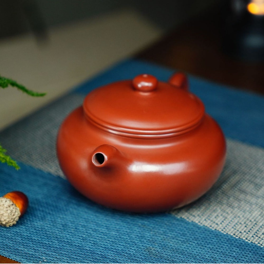 Full Handmade Yixing Zisha Teapot [Fanggu Pot] (Dahongpao - 320ml)