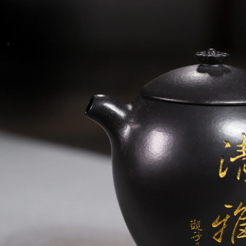 Full Handmade Yixing Zisha Teapot [Wen Xiang] 1 Pot 4 Cups with Tea Tray Set (Shi Huang - 150ml) - YIQIN TEA HOUSE | yiqinteahouse.com | <200ml, full handmade zisha teapot, teapot, teaware, teaware set