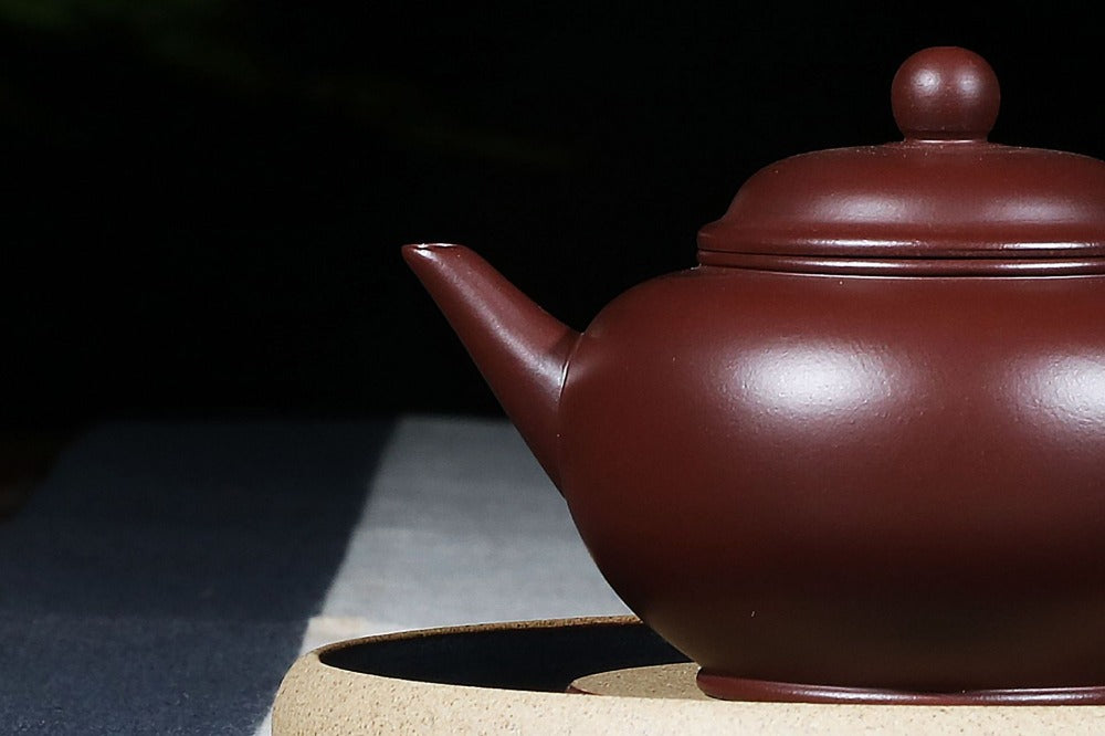 Yixing Zisha Teapot [Shui Ping Pot] (Zi Zhu Ni - 210ml)