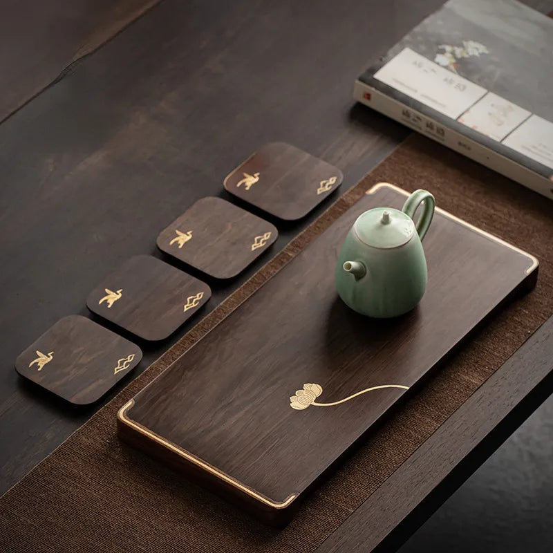 Ebony Copper Frame Tea Tray - YIQIN TEA HOUSE | yiqinteahouse.com | new arrival, tea tray, teaware