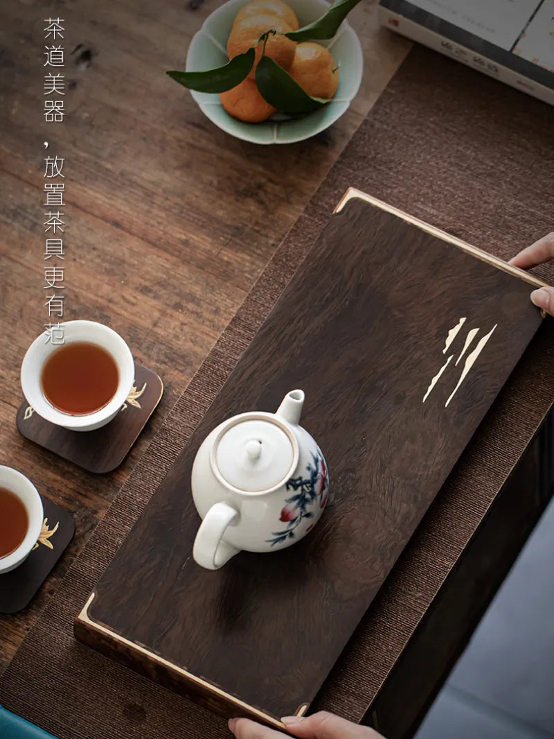 Ebony Copper Frame Tea Tray - YIQIN TEA HOUSE | yiqinteahouse.com | new arrival, tea tray, teaware