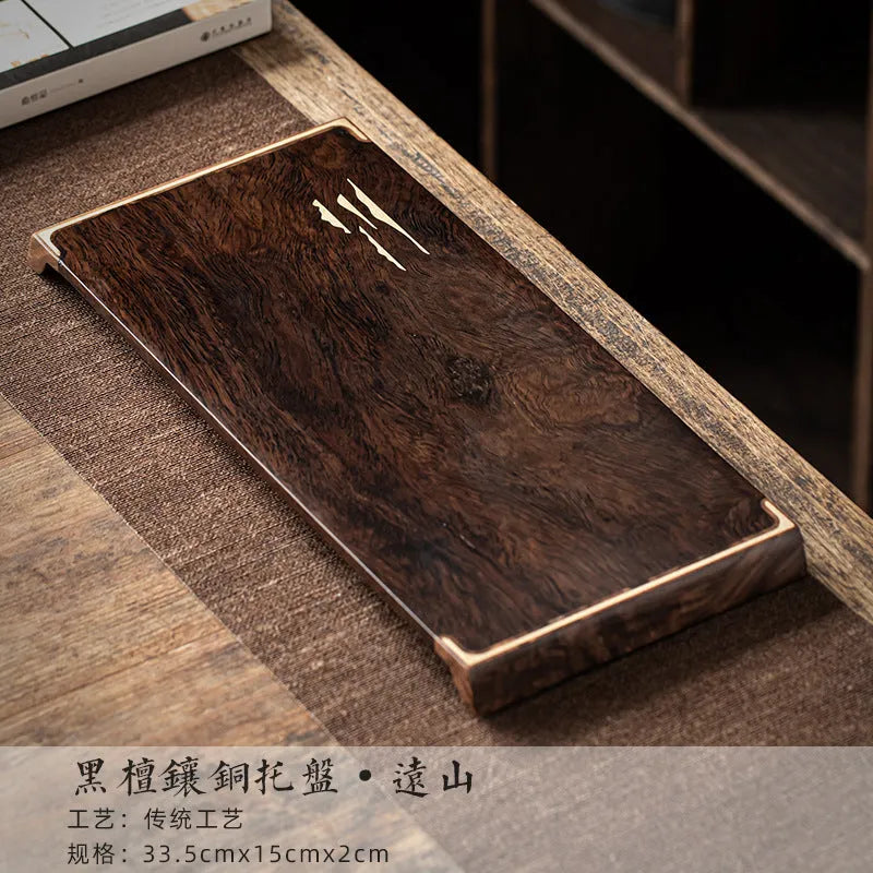 Ebony Copper Frame Tea Tray - YIQIN TEA HOUSE | yiqinteahouse.com | new arrival, tea tray, teaware