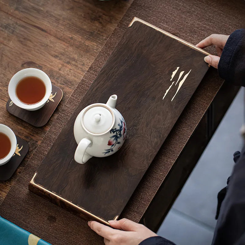 Ebony Copper Frame Tea Tray - YIQIN TEA HOUSE | yiqinteahouse.com | new arrival, tea tray, teaware