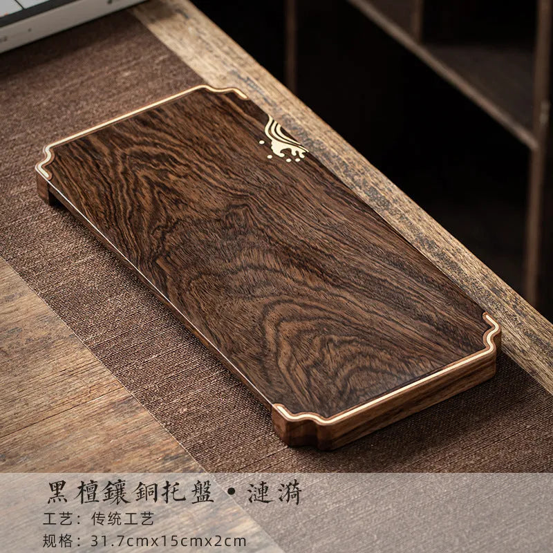 Ebony Copper Frame Tea Tray - YIQIN TEA HOUSE | yiqinteahouse.com | new arrival, tea tray, teaware