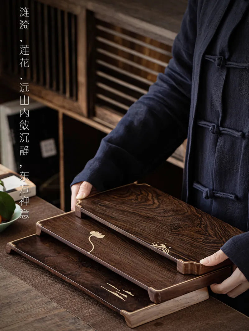 Ebony Copper Frame Tea Tray - YIQIN TEA HOUSE | yiqinteahouse.com | new arrival, tea tray, teaware