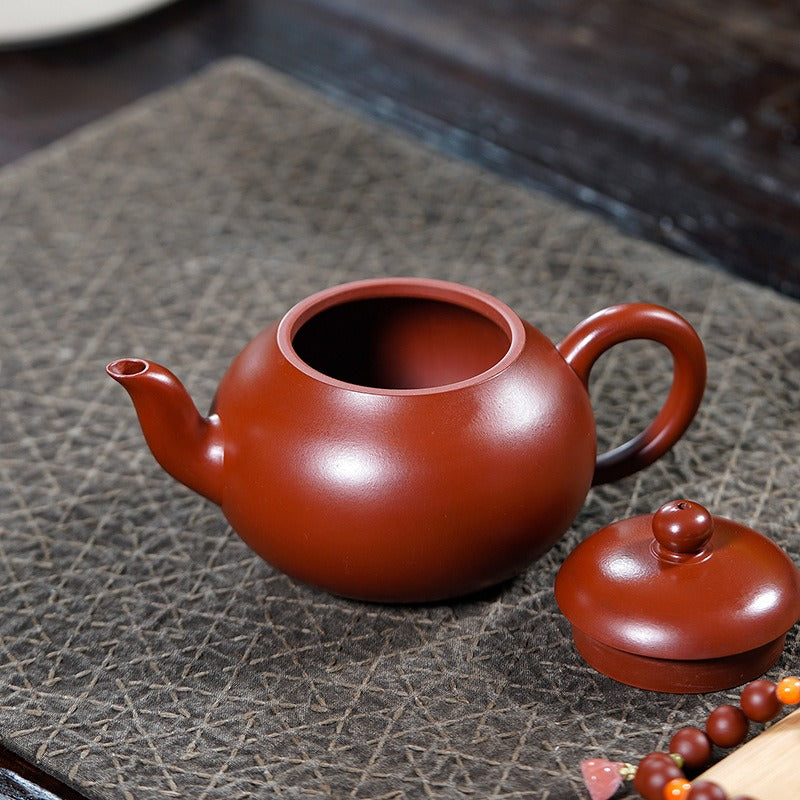 Teko Yixing Zisha Buatan Tangan Sepenuhnya [Wendan Pot] (Dahongpao - 300ml)