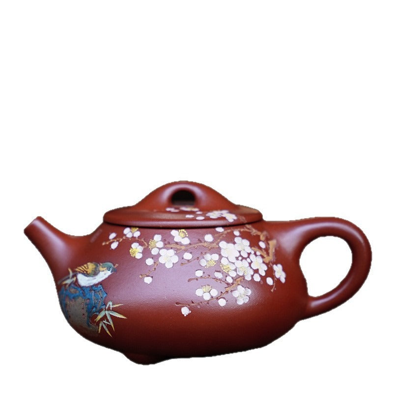 全手工宜兴紫砂茶壶 [景舟石瓢壶] (大红袍 - 280ml)