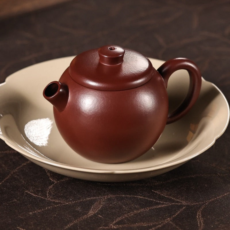 Teiera Yixing Zisha completamente fatta a mano [Mini Ruota Gigante] (Zi Zhu Ni - 110ml)