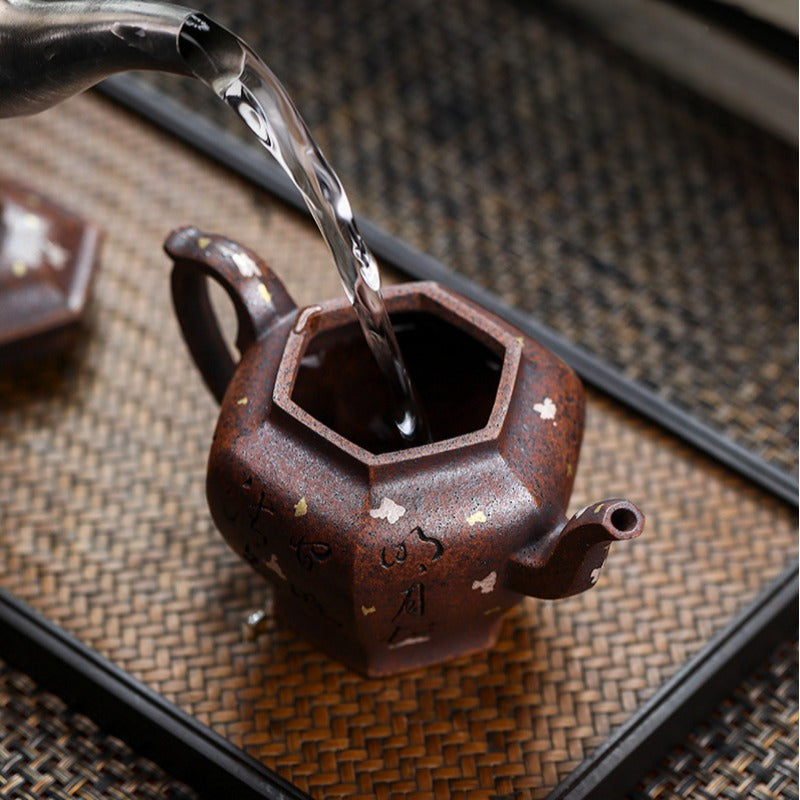 Full Handmade Yixing Zisha Teapot [Liufang Gong Deng] (Firewood Fired Duan Ni - 150ml) - YIQIN TEA HOUSE | yiqinteahouse.com | <200ml, full handmade zisha teapot, teapot, teaware