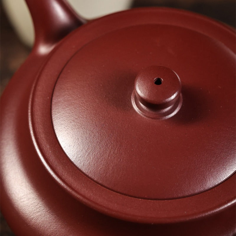 Vollständig handgefertigte Yixing-Zisha-Teekanne 【San Pan Kanne】 (Long Xue Sha - 230 ml)