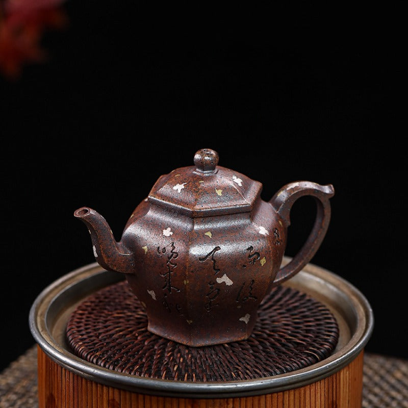 Full Handmade Yixing Zisha Teapot [Liufang Gong Deng] (Firewood Fired Duan Ni - 150ml) - YIQIN TEA HOUSE | yiqinteahouse.com | <200ml, full handmade zisha teapot, teapot, teaware