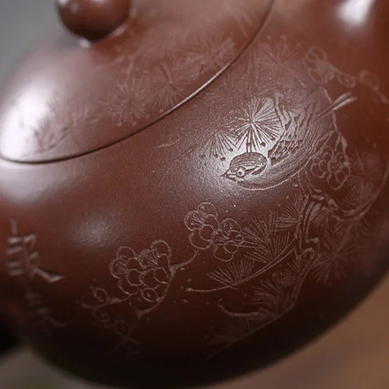 精工 宜兴紫砂茶壶 [报春西施] (革紫泥 - 200ml)