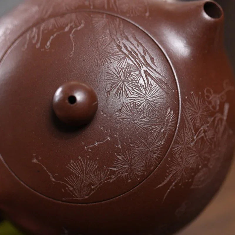 精工 宜兴紫砂茶壶 [报春西施] (革紫泥 - 200ml)