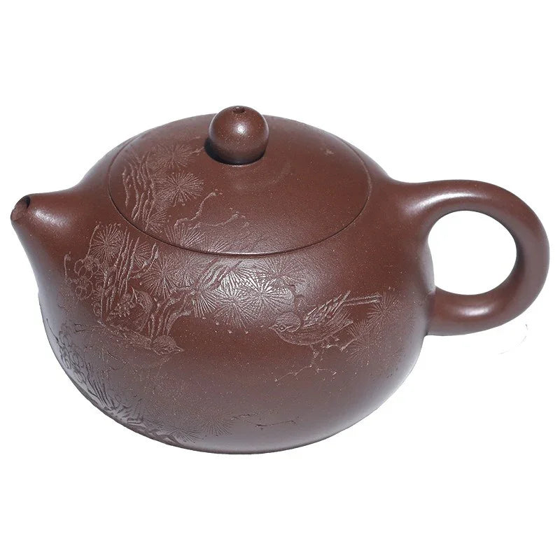 精工 宜兴紫砂茶壶 [报春西施] (革紫泥 - 200ml)