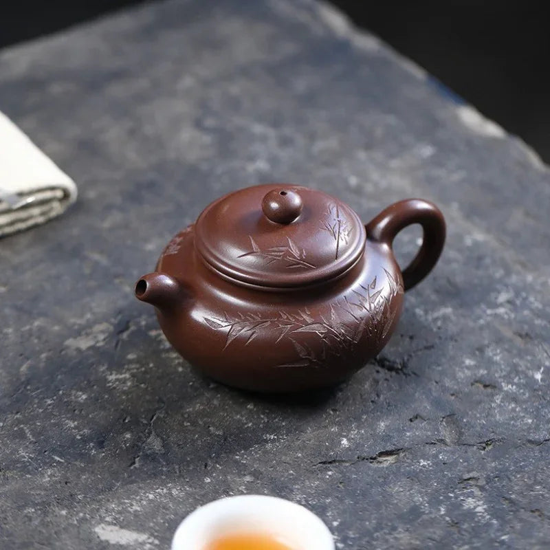 精工 宜兴紫砂茶壶 [仿古壶] (革紫泥 - 220ml)