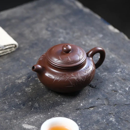 精工 宜兴紫砂茶壶 [仿古壶] (革紫泥 - 220ml)
