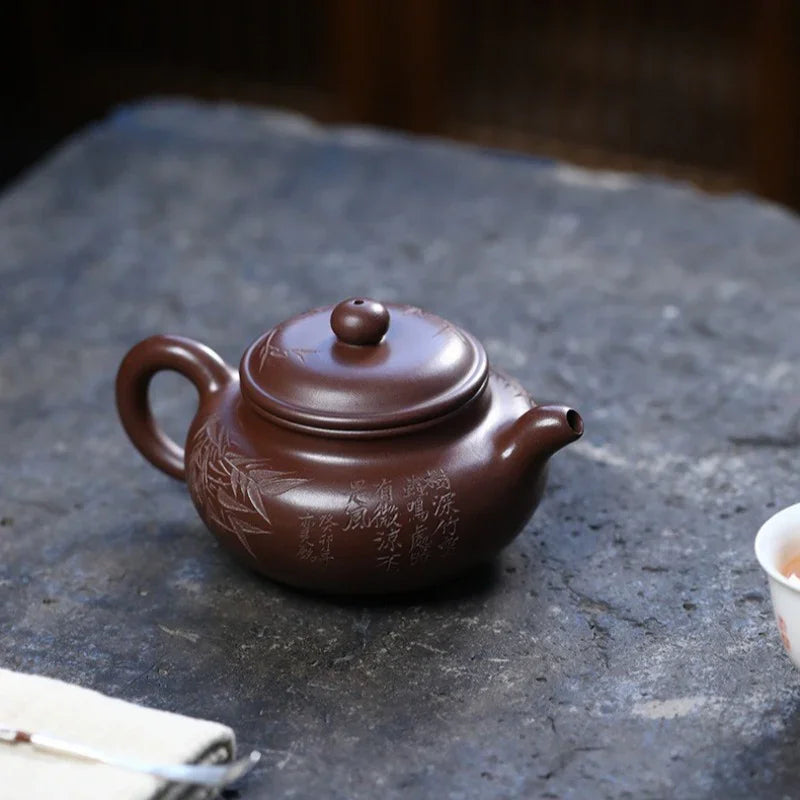 精工 宜兴紫砂茶壶 [仿古壶] (革紫泥 - 220ml)