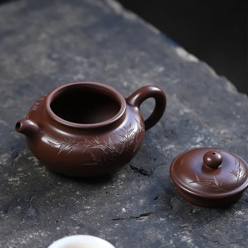 精工 宜兴紫砂茶壶 [仿古壶] (革紫泥 - 220ml)