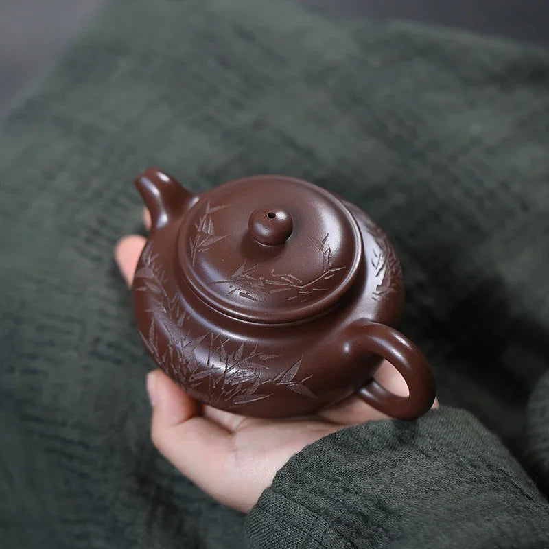 精工 宜兴紫砂茶壶 [仿古壶] (革紫泥 - 220ml)