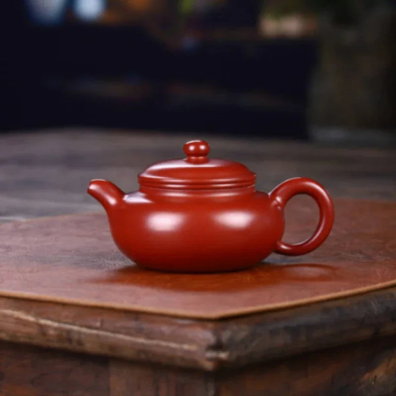 Teko Yixing Zisha yang Halus [Fanggu Pot] (Dahongpao -190ml)