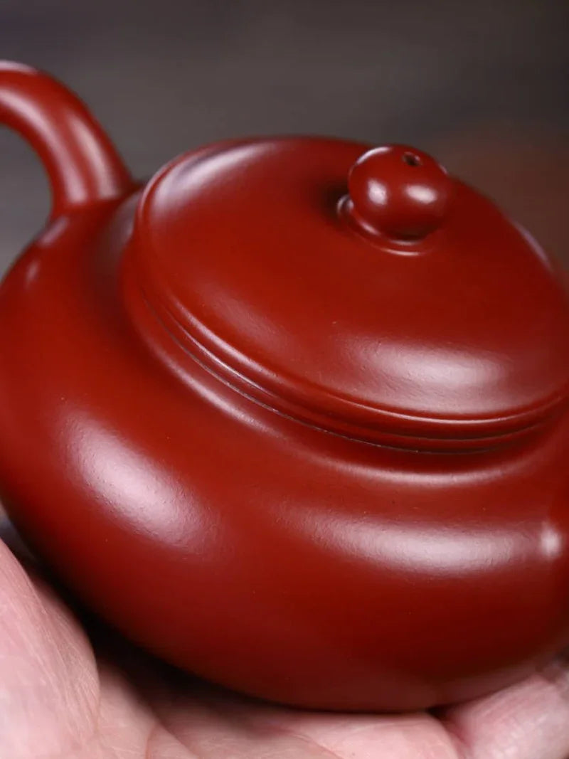 Teko Yixing Zisha yang Halus [Fanggu Pot] (Dahongpao -190ml)