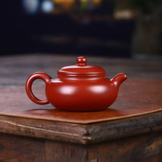 Exquisite Yixing Zisha Teapot [Fanggu Pot] (Dahongpao -190ml)