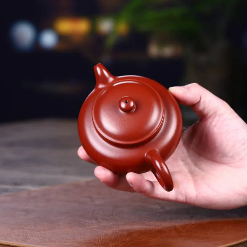 Teko Yixing Zisha yang Halus [Fanggu Pot] (Dahongpao -190ml)