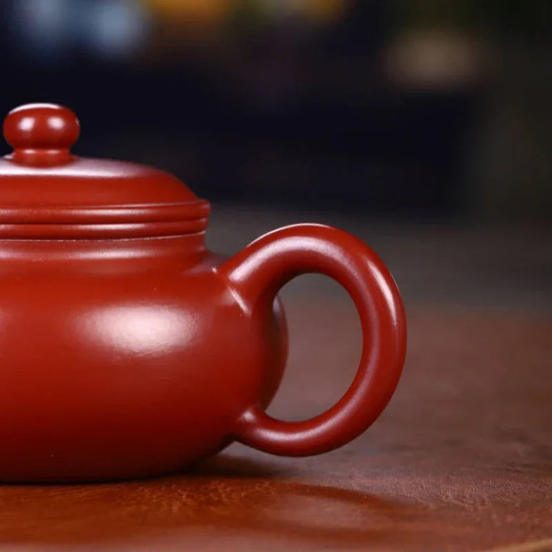 Teko Yixing Zisha yang Halus [Fanggu Pot] (Dahongpao -190ml)