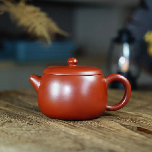 Teko Yixing Zisha yang Halus [Fat Xishi Pot] (Dahongpao - 230ml)