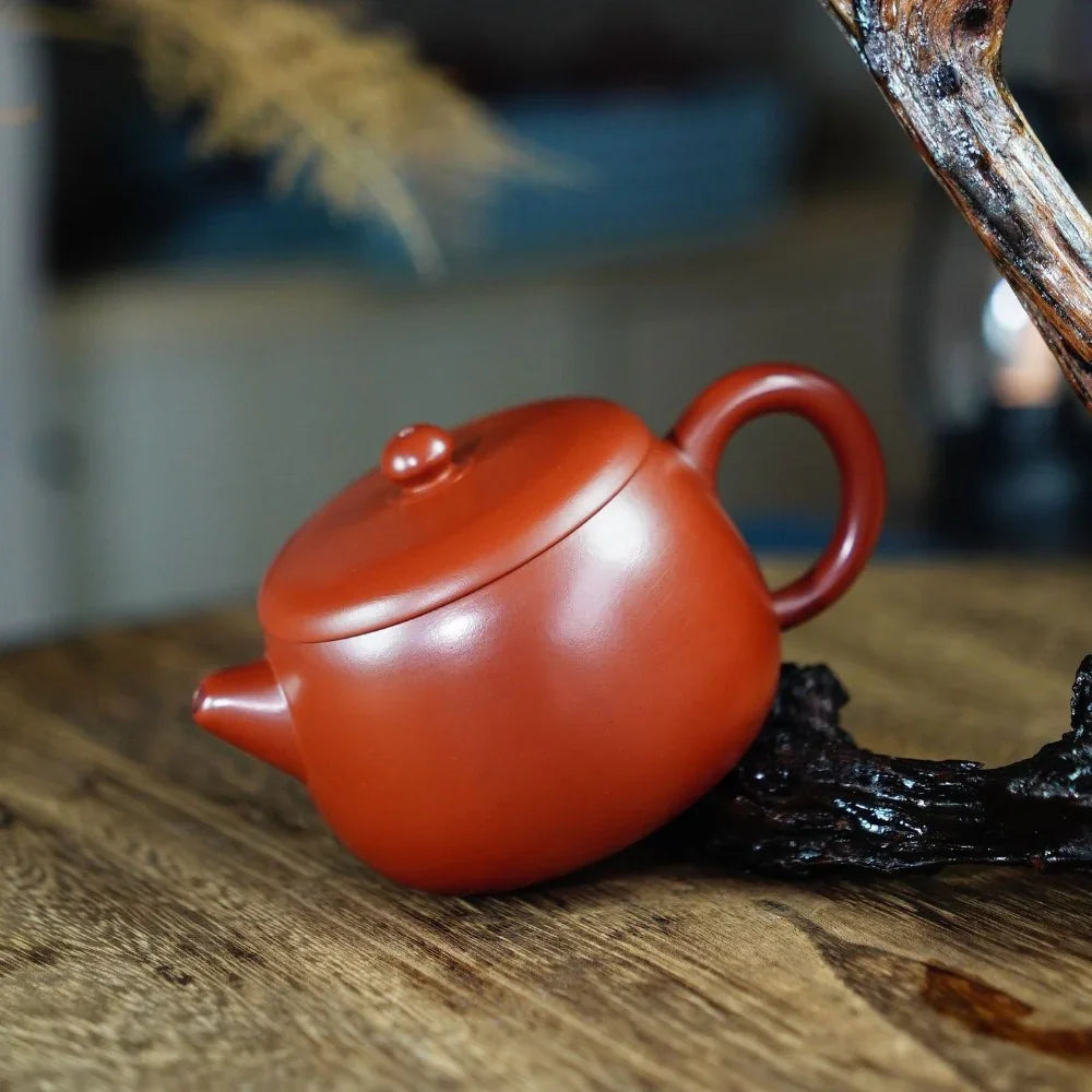 Teko Yixing Zisha yang Halus [Fat Xishi Pot] (Dahongpao - 230ml)