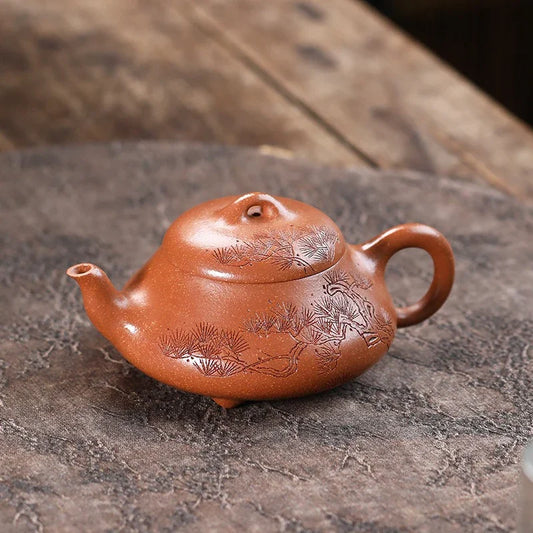 精工 宜兴紫砂茶壶 [松风汉棠石瓢] (降坡泥 - 240ml)