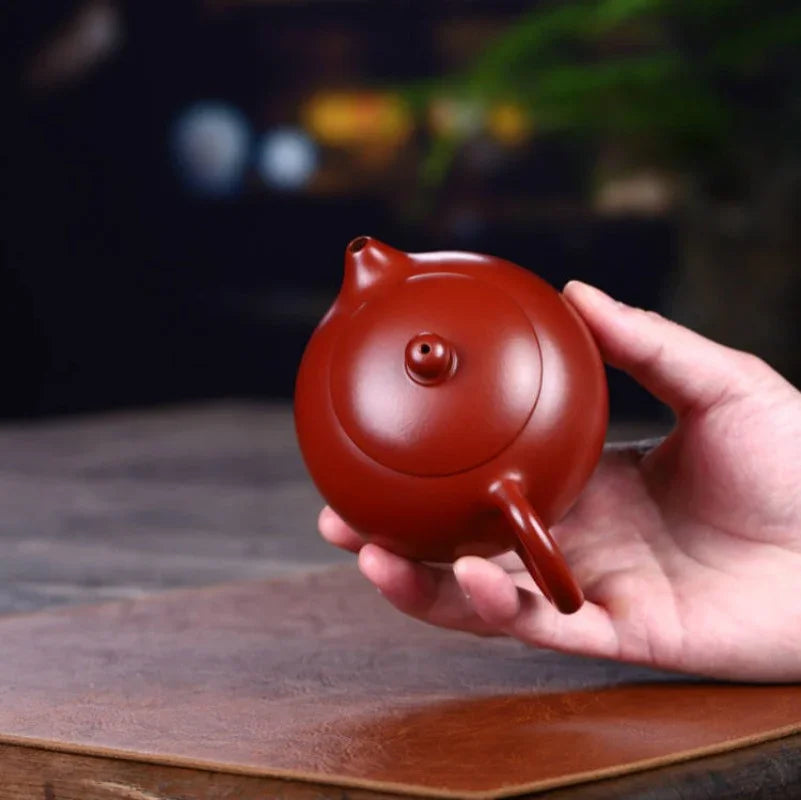 Yixing Zisha Teapot [Xishi Pot] (Dahongpao - 240ml) - YIQIN TEA HOUSE | yiqinteahouse.com | 200-300ml, teapot, teaware, zisha teapot